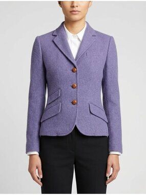 NWT Polo Ralph Lauren lambs Wool Alpaca Blazer in Bright Bay Slim Jacket 14